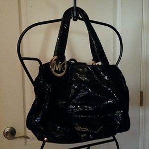 Black leather purse